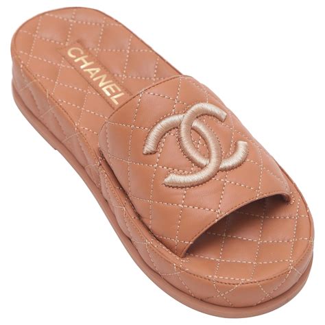 chanel quilted slides|sandals in chanel.